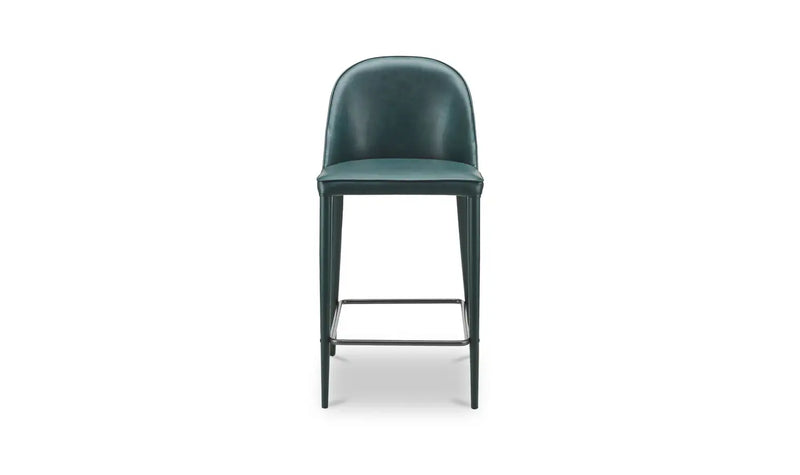 Burton Counter Stool Dark Teal Vegan Leather