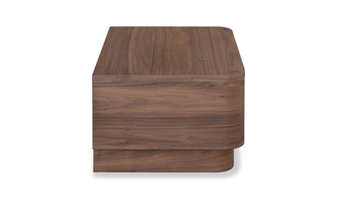 Round Off Small Nightstand Walnut