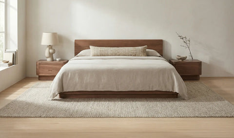 Round Off Small Nightstand Light Oak Brown