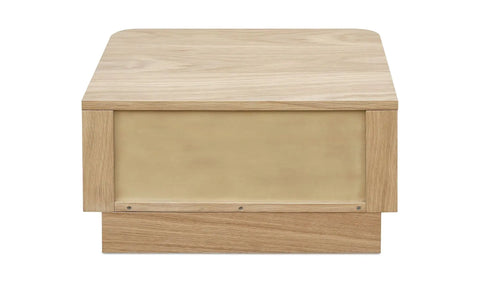 Round Off Small Nightstand Light Oak Brown