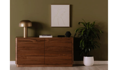 Round Off Dresser Walnut Brown