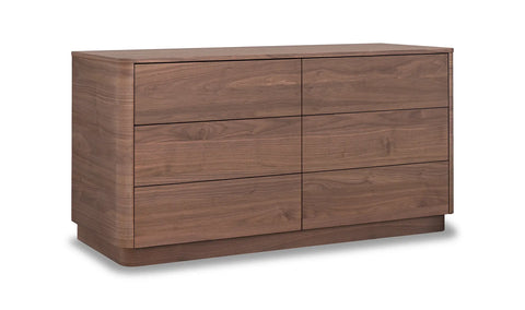 Round Off Dresser Walnut Brown