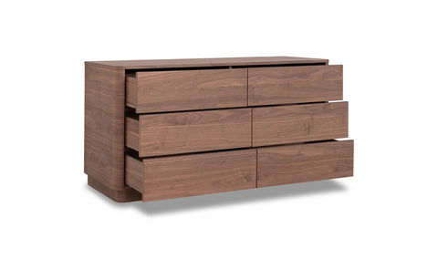 Round Off Dresser Walnut Brown
