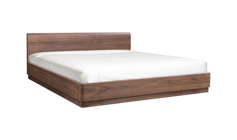 Round Off Queen Bed Walnut Brown
