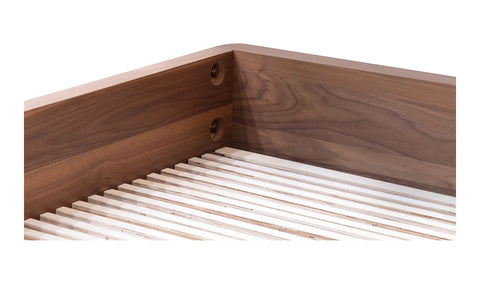 Round Off King Bed Walnut Brown