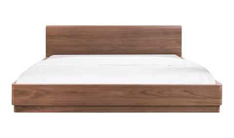 Round Off King Bed Walnut Brown