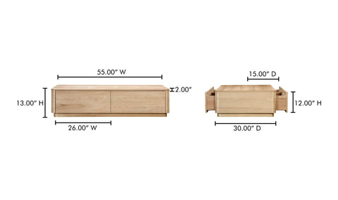 Round Off Coffee Table Natural Oak