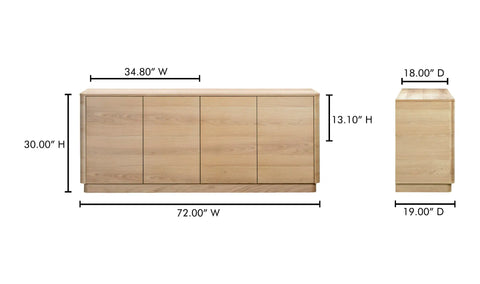 Round Off Sideboard Natural Oak
