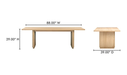 Round Off Small Dining Table Natural Oak