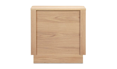 Round Off Tall Nightstand Natural Oak