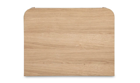 Round Off Tall Nightstand Natural Oak